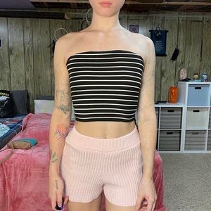 American Eagle striped bandeau top